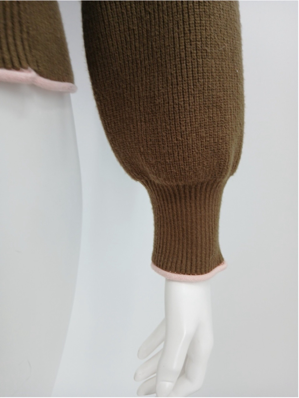 Scotch & Soda Amsterdam Womens Olive Green Ribbed Sweater Size M - Picture 4 of 11